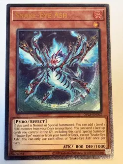 YUGIOH- Snake-Eye Ash - OP25-EN002 - Ultimate Rare - OTS ULTIMATE - Image 1