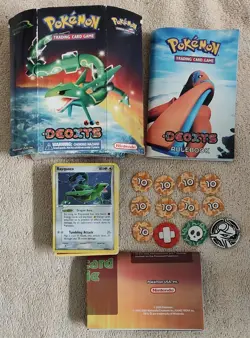 Pokemon Ex Deoxys Jetstream 60 Card Deck Box Manual Mat Counters Coin - Image 1
