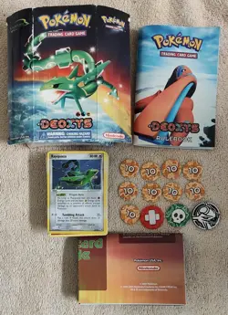 Pokemon Ex Deoxys Jetstream 60 Card Deck Box Manual Mat Counters Coin - Image 2