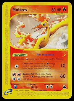 Pokemon Card - Moltres Skyridge 21/144 Rare - Image 1