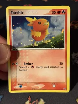 Pokemon Cards Torchic #017 Holo Black Star Promo - (NM-) *SWIRL* - Image 2