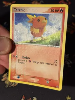 Pokemon Cards Torchic #017 Holo Black Star Promo - (NM-) *SWIRL* - Image 3