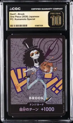 2026 ONE PIECE: JAPANESE PC: KUMAMOTO SPECIAL DON!! - BROOK CGC 10 PRISTINE - Image 1