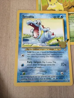 3 Pokemon Jumbo Cards Promo TCG Pokemon Cyndaquil Totodile Chikorita - Image 3
