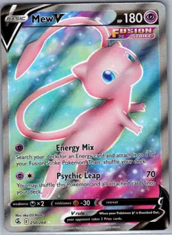 Mew V (Full Art) 250/264 SWSH08: Fusion Strike - Pokemon Card - NM - Image 1
