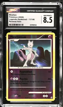 CGC 8.5 NM/MINT+ Mewtwo 11/146 Reverse Holo Legends Awakened Pokemon Card - Image 1