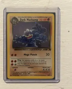 Team Rocket Dark Machamp 10/82 English Pokemon and couple pages of cards - Image 1