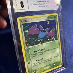 CGC 8 Zubat EX Team Rocket Returns 82/109 Reverse Holo STAMPED Pokemon Card - Image 2