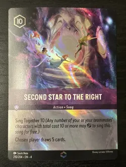 Disney Lorcana Second Star to the Right (Enchanted) Holo Ursula's Return 210/204 - Image 1