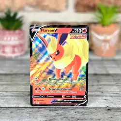 Flareon V SWSH149 Black Star Promo Holo Pokemon Card Sword & Shield Promo NM/M - Image 1