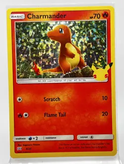 Charmander Holo 9/25 Pokemon Card 2021 McDonalds Promo 25th Anniversary - Image 1