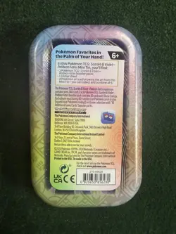 2024 Pokemon Scarlet & Violet Paldean Fates EMPTY Mini Tin - NO CARD - TIN ONLY - Image 2