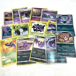 Zubat Golbat Crobat Evolution Line Pokemon TCG Card Lot - Image 1