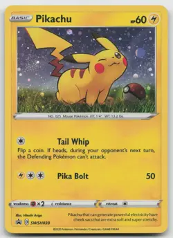 Pikachu Promo Holo SWSH: Sword & Shield Promo Cards SWSH039 NM/VLP - Image 1