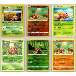 Shuckle Pokemon Card x6 Lot Neo Genesis 1st Edition Secret Wonders Reverse Holo - Image 1