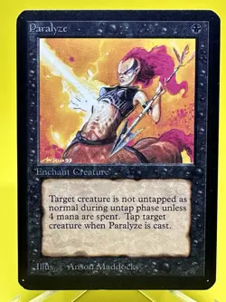 1993 MTG Magic the Gathering Card Alpha Paralyze Raw NM Gaming Card TCG - Image 1