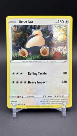 Snorlax 140/202 Cosmos Holo Promo Sword & Shield Pokemon Card TCG NM - Image 1