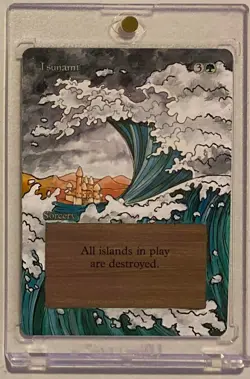 TSUNAMI (3ED) MTG Magic Hand Painted Altered Extended Art - Image 1
