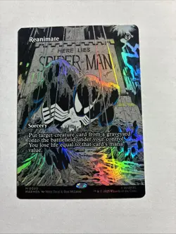 Reanimate (Borderless) - Marvel Universe Eternal Foil MTG Plus 2 Bonus Rares!!! - Image 1