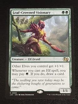 MTG Foundations Jumpstart Leaf-Crowned Visionary 0683 NM Rare - Image 1