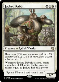 [1x] Jacked Rabbit Near Mint, English Bloomburrow Commander MTG Magic - Image 1