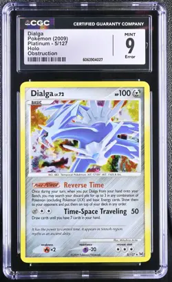 CGC 9 MINT Dialga 2009 Platinum 5/127 Holo Pokemon Card - Image 1
