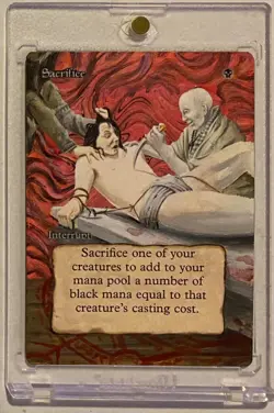 SACRIFICE (3ED) MTG Magic Hand Painted Altered Extended Art - Image 1