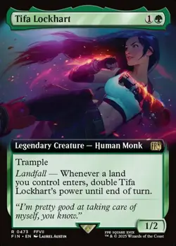 MTG Tifa Lockhart - Extended Art, NM-Mint, English Final Fantasy - Image 1