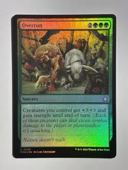 Overrun 230 Uncommon Foundations Magic: The Gathering Foil Lightly Played - Image 1