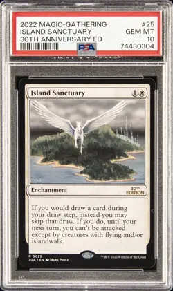 2022 MAGIC: THE GATHERING 30TH ANNIVERSARY EDITION #25 ISLAND SANCTUARY PSA 10 - Image 1