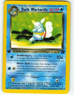 Dark Wartortle - 1st Edition - 46/82 Team Rocket - Pokemon TCG - 2000 - Image 1