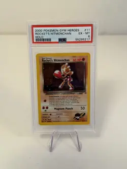 Pokemon Card - Rocket's Hitmonchan Holo 11/132 Gym Heroes 2000 PSA 6 - Image 1