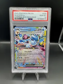 Pokemon Glaceon EX 026/131 PSA 10 Stamped Prismatic Surprise Box Exclusive - Image 1