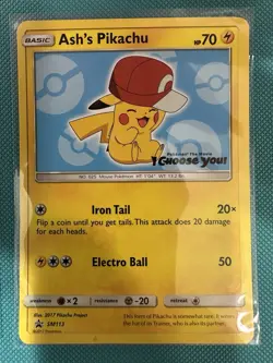 Pokemon Black Star Promo 3-Card Lot Ash's Pikachu SM113, 111/108, Raichu 36/108 - Image 3