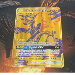 Pokemon Pikachu & Zekrom GX SM248 Jumbo Oversized Promo Holo 240 HP English - Image 1