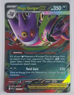 Pokemon Mega Gengar EX Phantasmal Flames Double Rare 056/094 350 HP Holo - Image 1