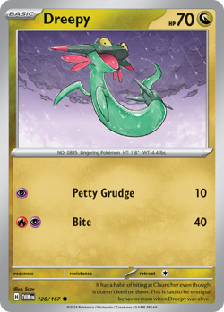 Dreepy 128/167 Common | Twilight Masquerade | Pokemon Card - Image 1