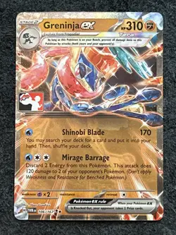 Pokemon Geninja ex Stamped Prize Pack TWM 106/167 Double Rare NM - Image 1