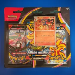 Pokemon Chaos Rising Error 3 Pack Blister Charmeleon Promo Upside Down Packs WOW - Image 1