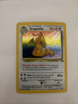 Pokemon Dragonite Holo Rare Fossil Unlimited 4/62 - Image 1