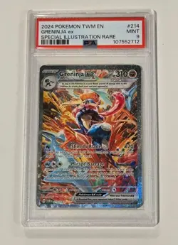 2024 Pokemon Greninja EX #214 S&V Twilight Masquerade SIR PSA 9 Mint - Image 1