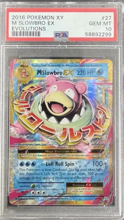 Pokemon Evolutions XY M Slowbro EX #27 PSA 10 Gem Mint Rare Mega - Image 1