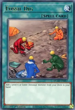x3 Fossil Dig MGED-EN057 Rare Yugioh - Image 1