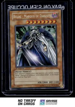 1996 Yu-Gi-Oh! 1st Edition Secret Rare Belial Marquis of Darkness #PTDN-EN099 - Image 1