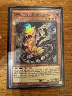 YuGiOh Ancient Guardians ANGU-EN002 Nauya The Ogdoadic Remnant SUPER RARE - Image 1