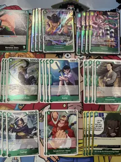 One Piece TCG Roronoa Zoro Green Competitive Deck Sleeved - Image 2