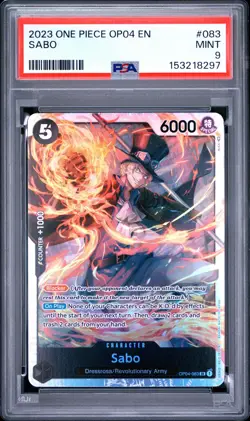2023 ONE PIECE OP04-KINGDOMS OF INTRIGUE #083 SABO PSA 9 - Image 1