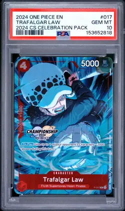 2024 ONE PIECE CHAMPIONSHIP 2024 CELEBRATION PACK #017 TRAFALGAR LAW PSA 10 - Image 1