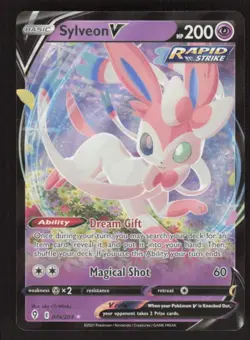 2021 PRIZE PACK SERIES CARDS SYLVEON V 074/203 MINT ULTRA RARE POKEMON - Image 1
