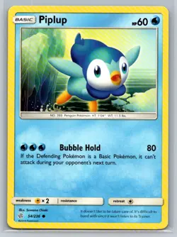 Piplup #54/236 SM - Cosmic Eclipse Common - Pokemon Cards G3 - Image 1